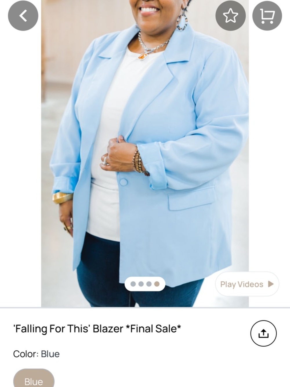 Avenue Light Blue Blazer